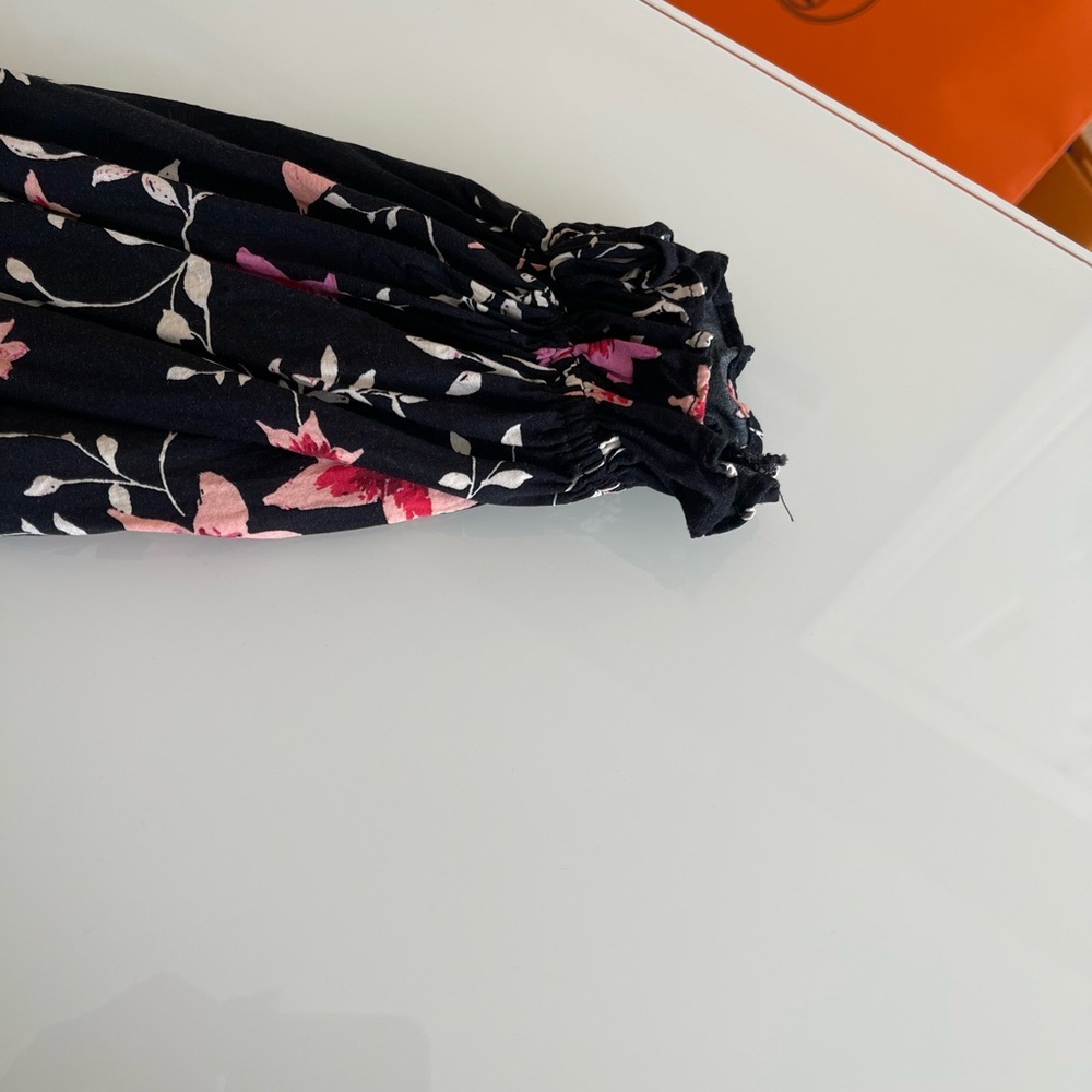 Free People Black and Pink Floral Long Sleeve Dress - Picture 10 of 16